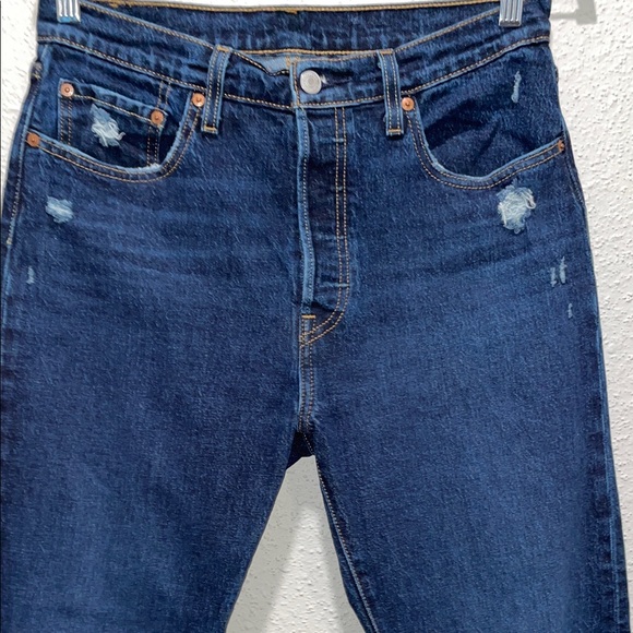 Levi's Dark Blue Straight Jeans - Picture 5 of 7